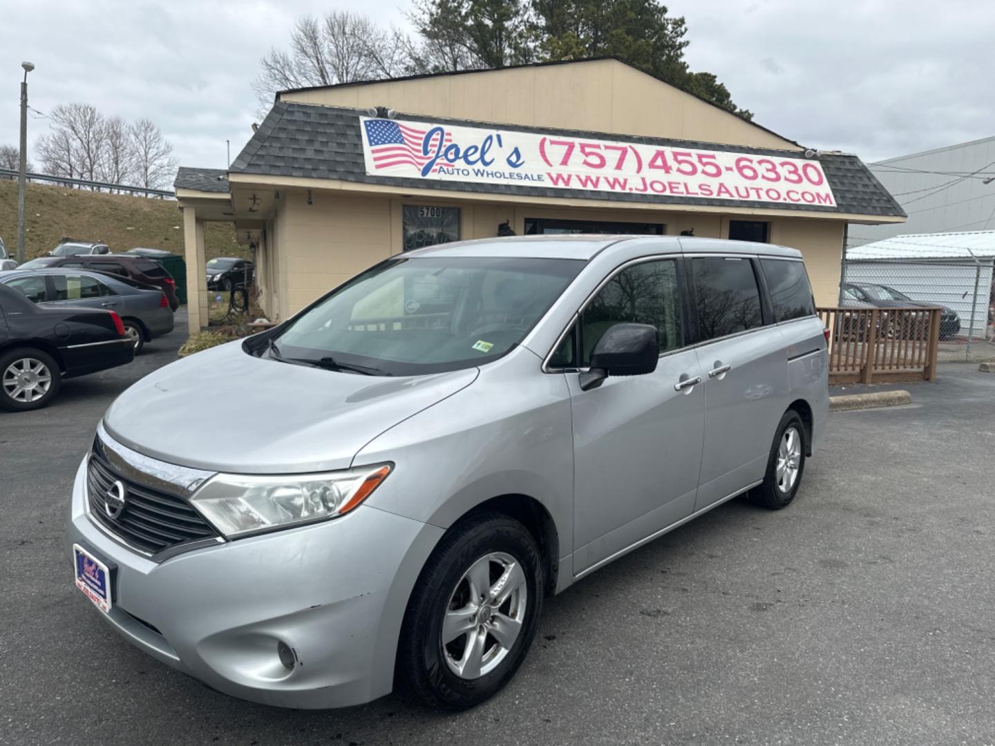 2012 Silver Nissan Quest 3.5 S (JN8AE2KP9C9) with an 3.5L V6 DOHC 24V engine, Continuously Variable Transmission transmission, located at 5700 Curlew Drive, Norfolk, VA, 23502, (757) 455-6330, 36.841885, -76.209412 - Photo#0